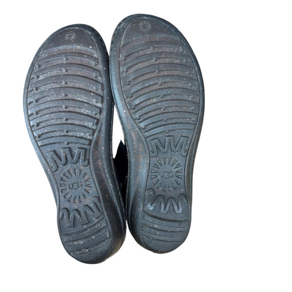 EUC UGG Kaleen Braided Leather Mid-Calf Shearling Lined Black Boots Women’s 7 - Picture 11 of 14